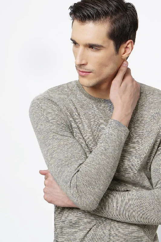 Weekend Wonders Await! Muscle Fit Crew Neck Full Sleeve T.shirt