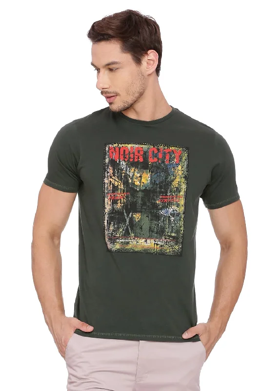 Instant Savings Muscle Fit Crew Neck T Shirt