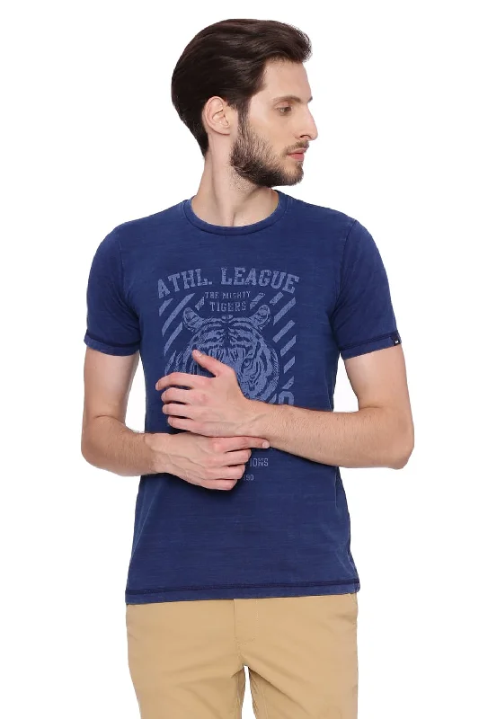 Special Buy Muscle Fit Denim Crew Neck T Shirt