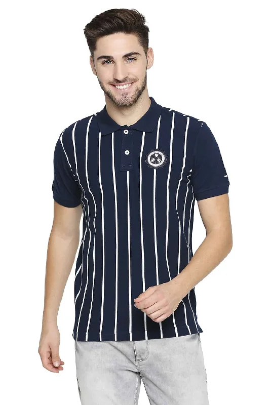 Weekend Discounts You Deserve Muscle Fit Engineered Stripe Polo T-shirt