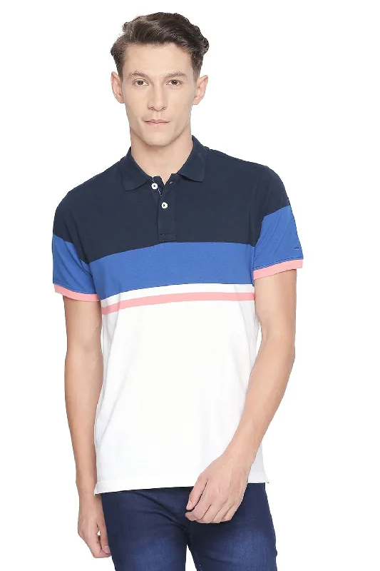 Daily Deals Muscle Fit Engineered Stripe Polo T Shirt
