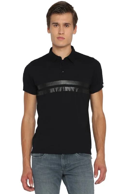Super Deal Muscle Fit Engineered Stripes Polo T Shirt