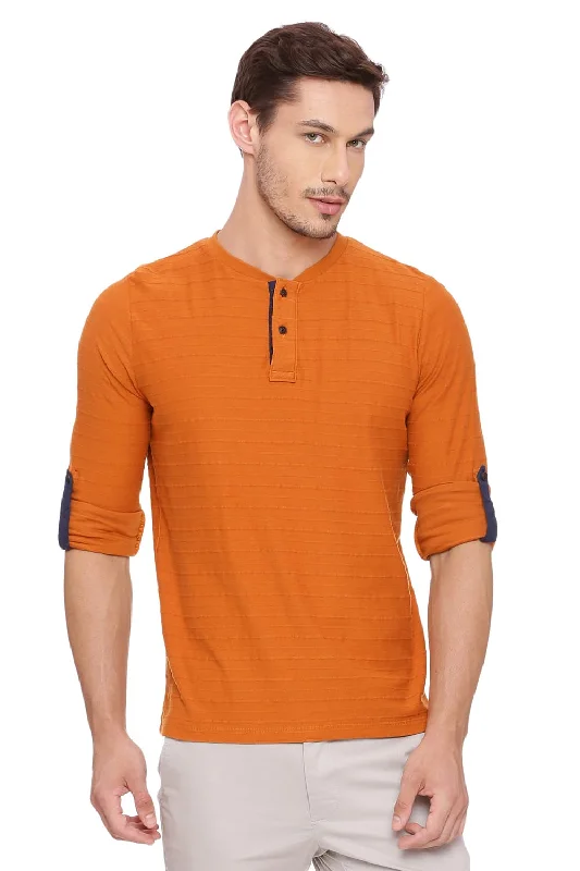Weekend Bargains to Enjoy Muscle Fit Henley Long Sleeve T Shirt