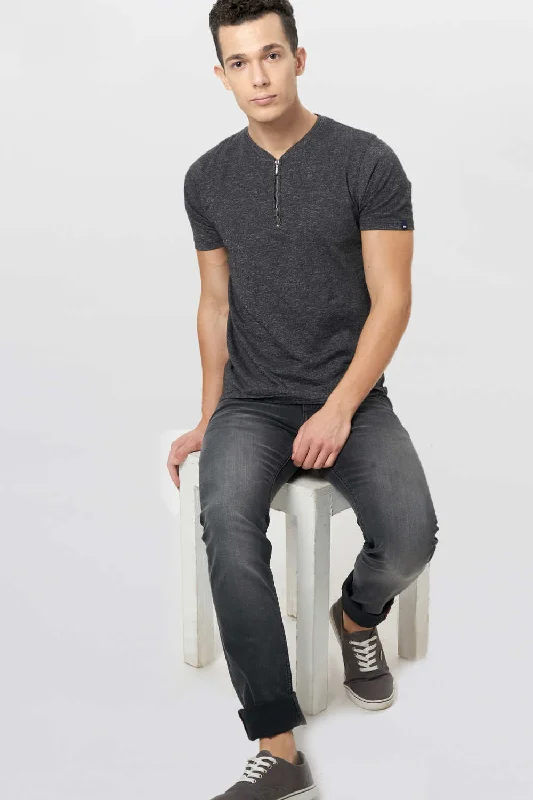 Weekend Bargains Galore Muscle Fit Henley Neck T Shirt