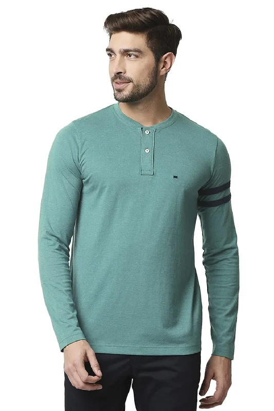 Weekend Shopping Made Better Muscle Fit Henley T-shirt