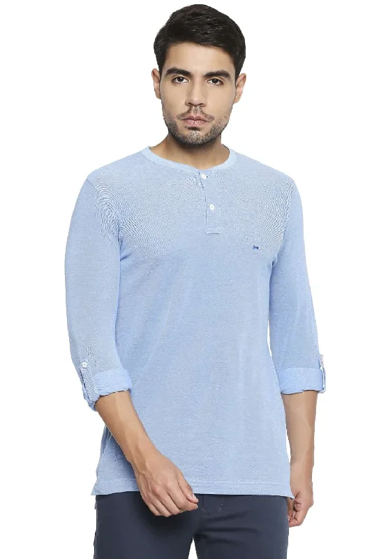 Weekend Discounts to Delight Muscle Fit Henley T Shirt