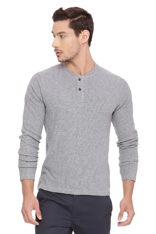 Daily Deals Muscle Fit Henley T Shirt