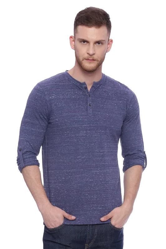 Discount Mania Muscle Fit Henley T Shirt