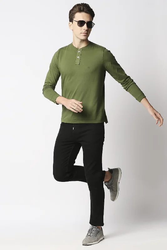 Today's Deal Muscle Fit Henley T-shirt