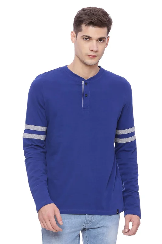 New Deals Muscle Fit Henley T Shirt