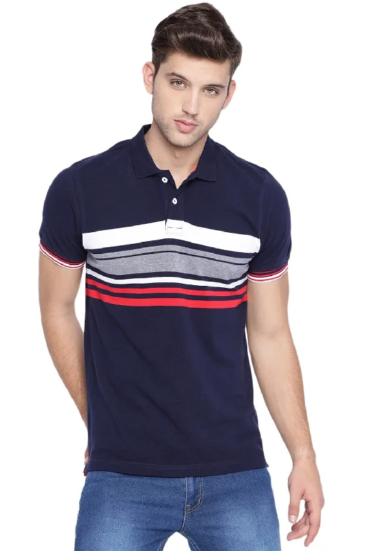 The Best Deal Muscle Fit Polo Stripe T Shirt