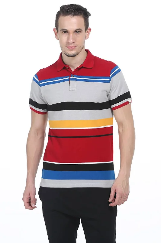 Hot Buy Muscle Fit Polo Stripes T Shirt