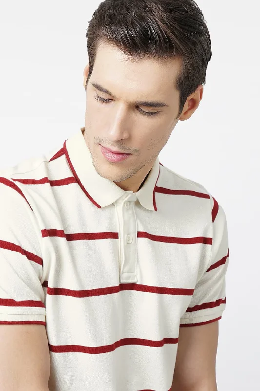 Massive Savings Muscle Fit Polo Stripes T.Shirt