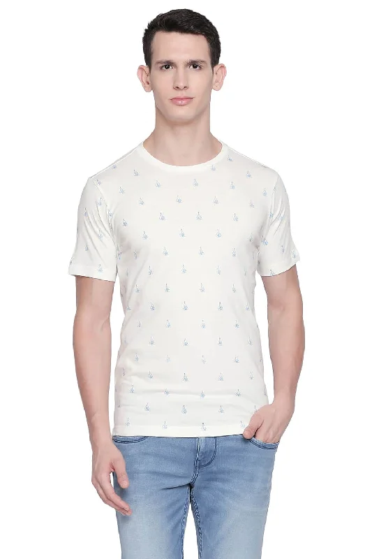 Weekend Savings Spectacle Muscle Fit Printed Crew Neck T Shirt