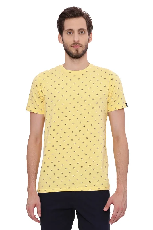 Best Seller Muscle Fit Printed Crew Neck T Shirt