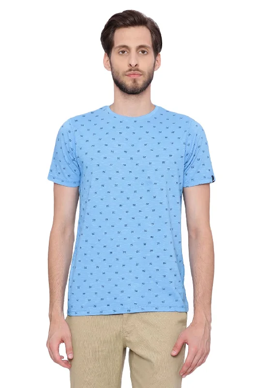 Weekend Offers That Excite Muscle Fit Printed Crew Neck T Shirt