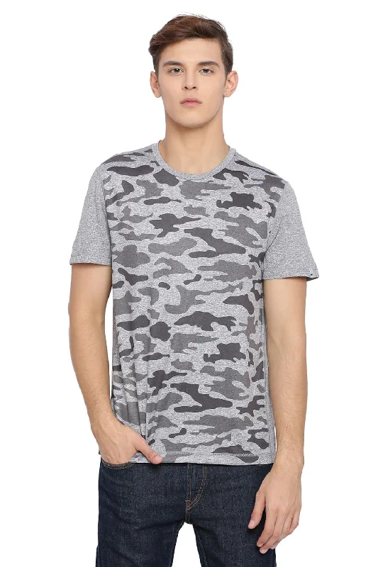 Weekend Offers That Shine Muscle Fit Printed Crew Neck T Shirt