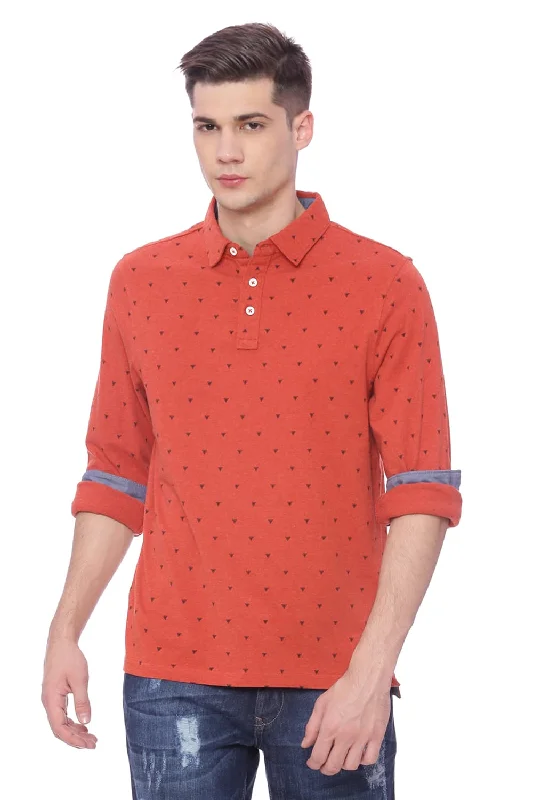 Clearance Event Muscle Fit Printed Polo T Shirt