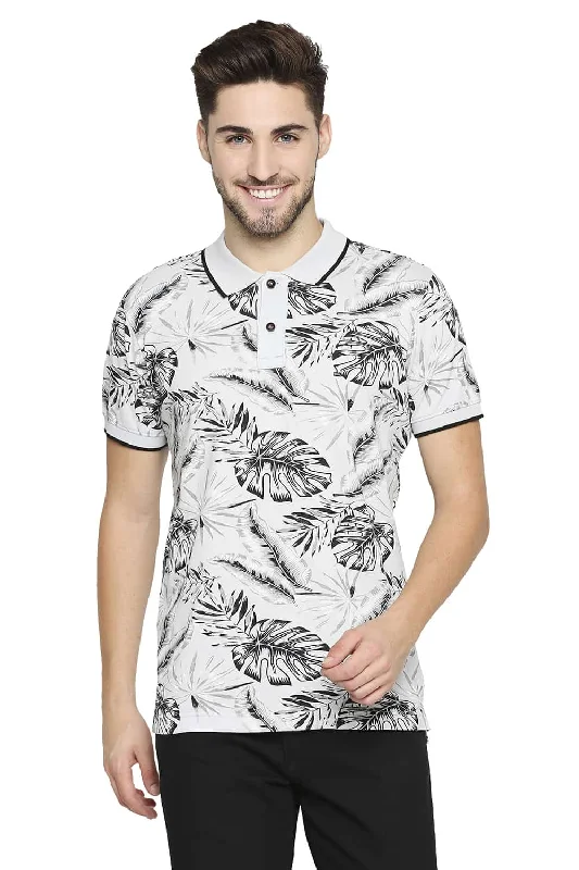 Muscle Fit Printed Polo T-shirt