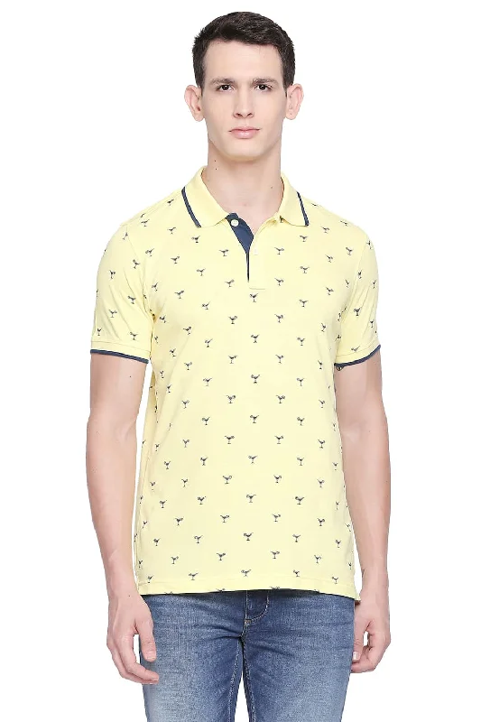 Weekend Bargains to Celebrate Muscle Fit Printed Polo T Shirt