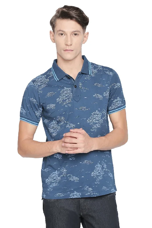 Weekend Deals That Sizzle Muscle Fit Printed Polo T Shirt