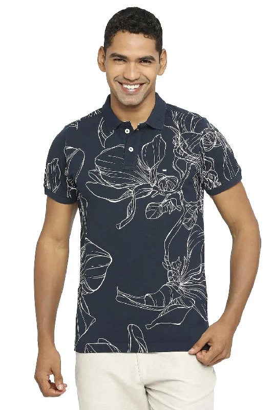 Muscle Fit Printed Polo T-Shirt