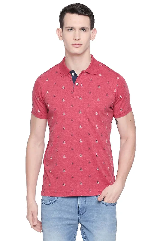 Weekend Bargains to Sizzle Muscle Fit Printed Polo T Shirt