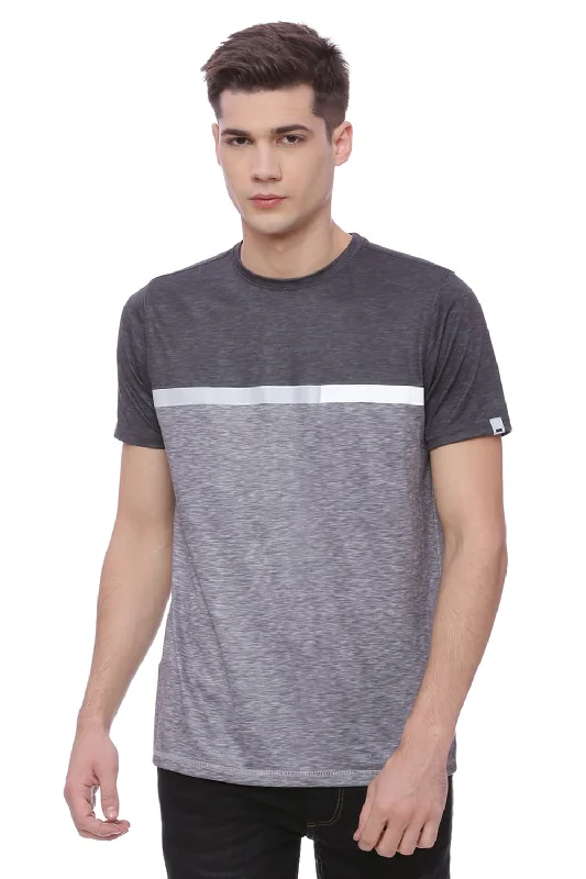Weekend Deals That Amaze Muscle Fit Space Printed Crew Neck T Shirt