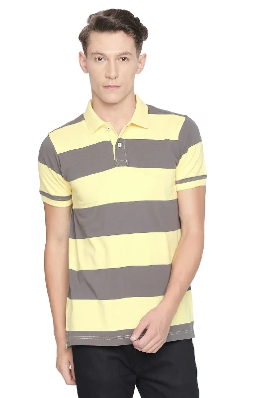 Price Rollback Muscle Fit Stripe Polo T Shirt