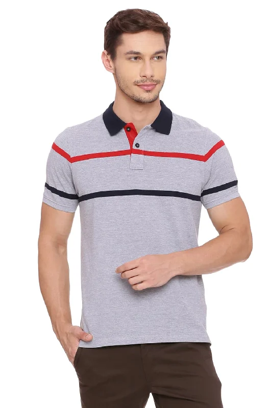 Discount Deals Muscle Fit Striped Polo T Shirt