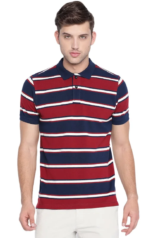 Bonus Offer Muscle Fit Striped Polo T Shirt