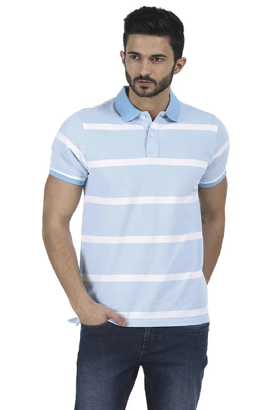 Weekend Deals to Make You Smile Muscle Fit Striped Polo T Shirt