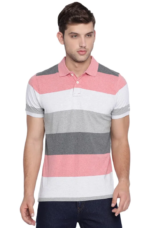 Season Finale Sale Muscle Fit Striped Polo T Shirt