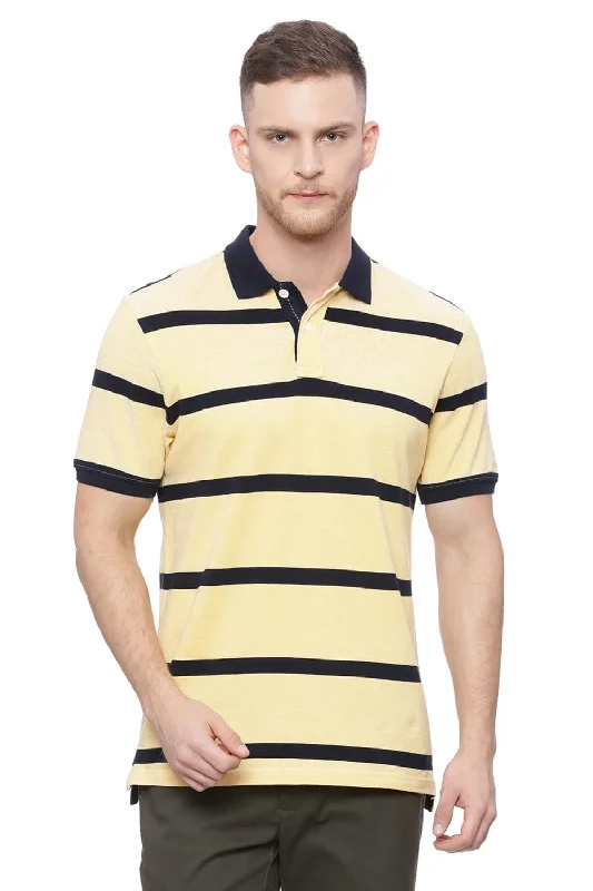 Weekend Savings Sensation Muscle Fit Striped Rugby Polo T Shirt