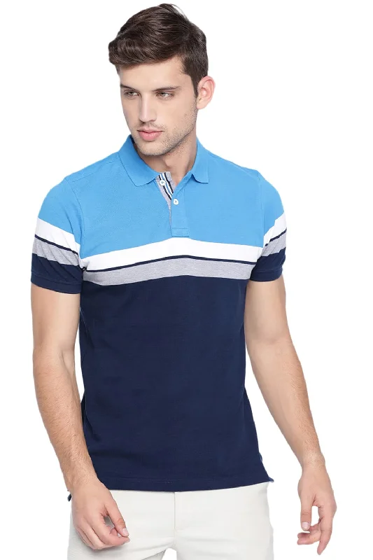 Reduced Prices Muscle Fit Stripes Polo T Shirt