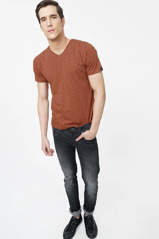 Midnight Sale Muscle Fit V-Neck T.Shirt