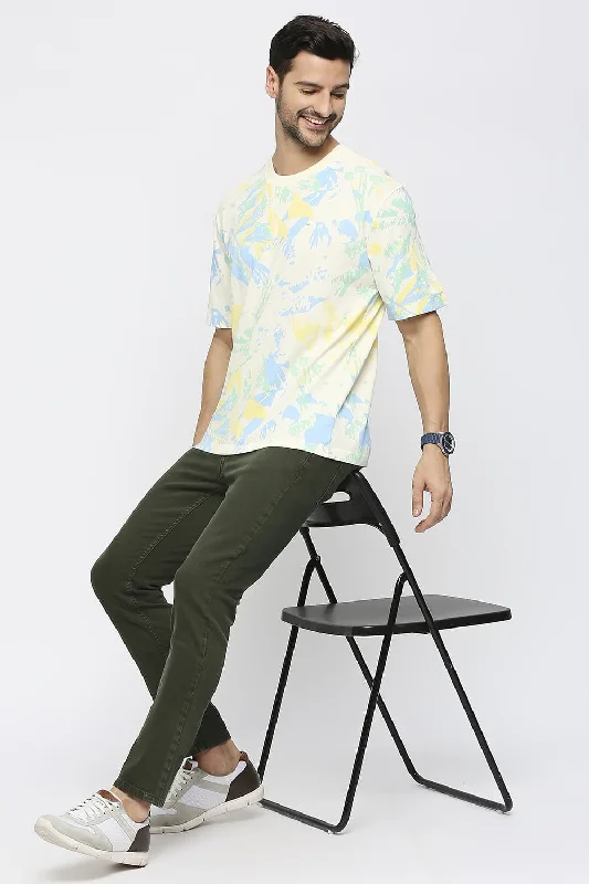 Relaxed Fit Cotton Printed Crew T-shirts