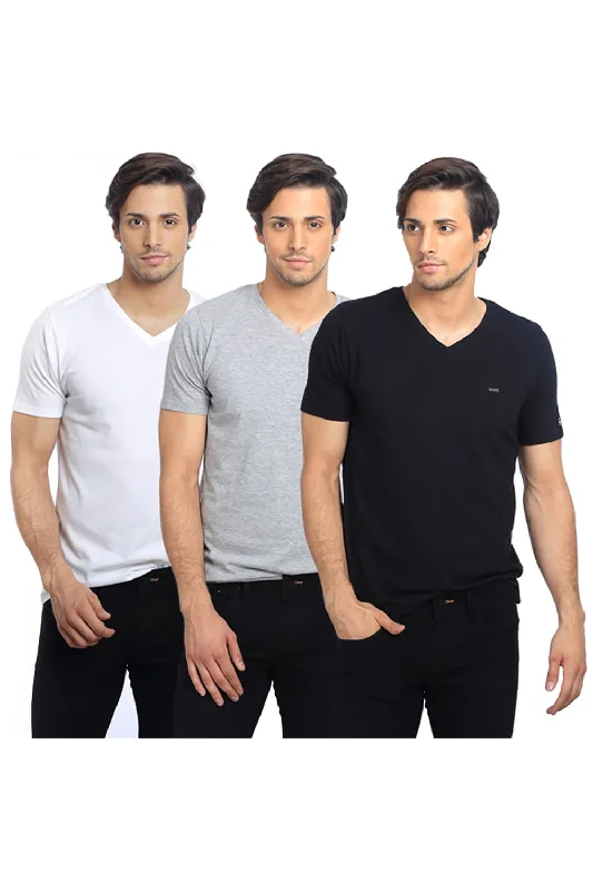Major Deal V - Neck Muscle Fit Half Sleeves Tees