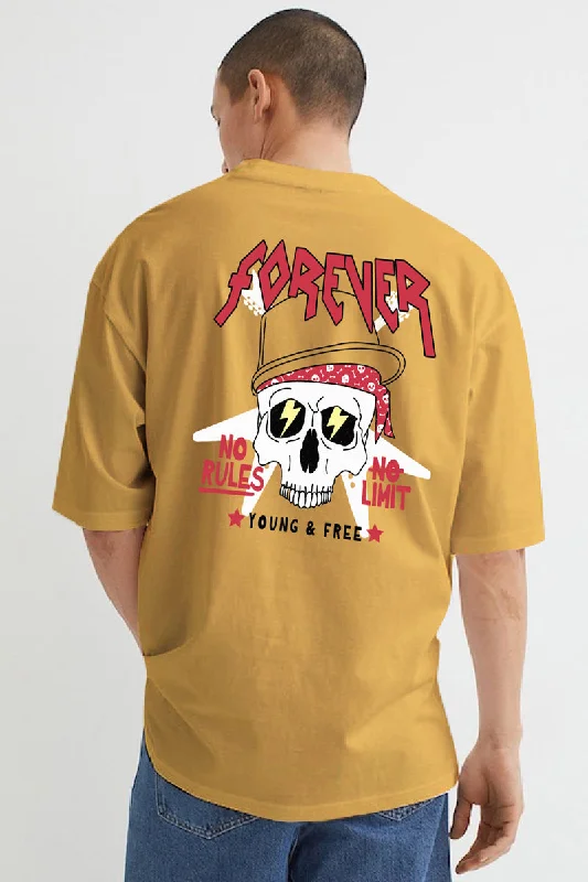Price Break Forever Yellow Oversized T-Shirt