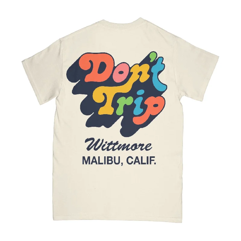Great Bargain Free and Easy Don't Trip Malibu Drop Shadow Vanilla Pastel T-Shirt