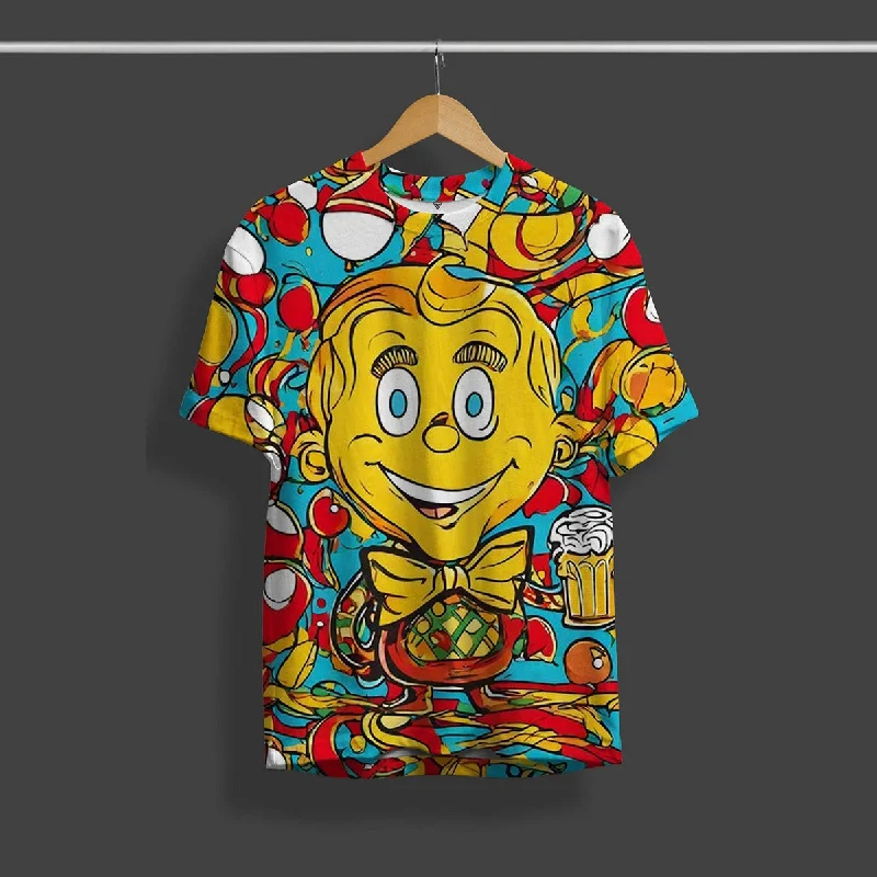 Members Only Gaga Boy Full Print Round Neck T-Shirt