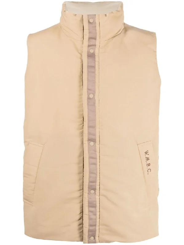 Unwind with Weekend Discounts High-Neck Reversible Gilet