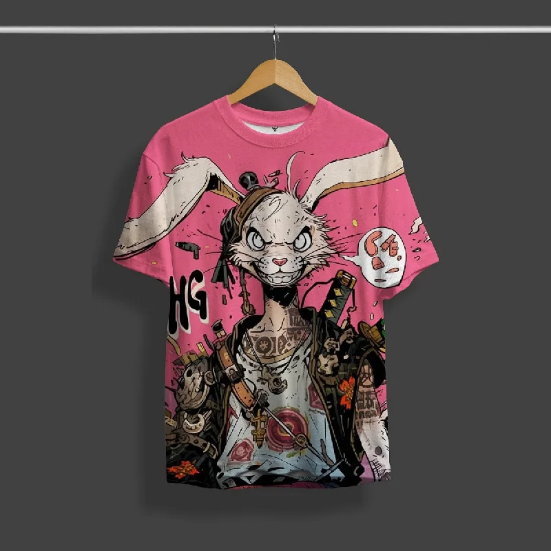Today’s Special Hunter Rabbit Full Print Round Neck T-Shirt For Men