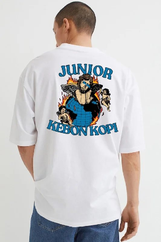 Deal Alert Junior Kebon Kopi Oversized White T-Shirt