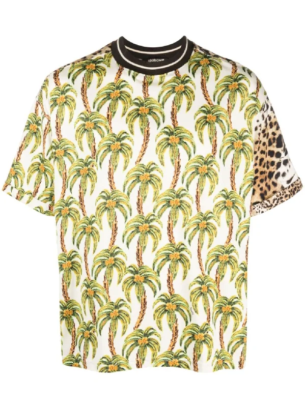 Mega Discount Leopard-Print Panel T-Shirt