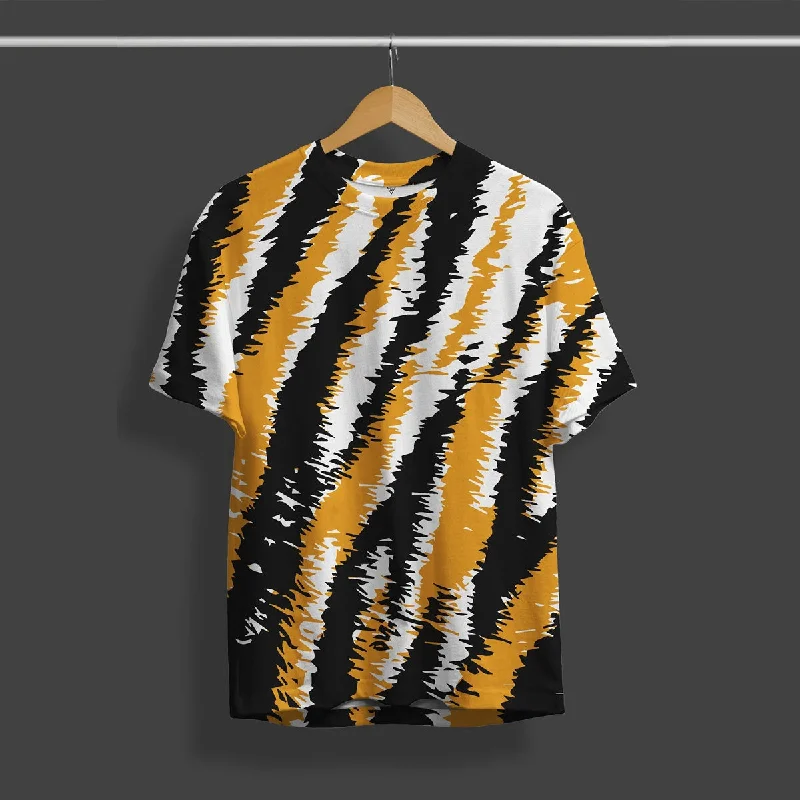 Shop the Weekend Away Leopard Print Round Neck Regular Fit Printed T-Shirt