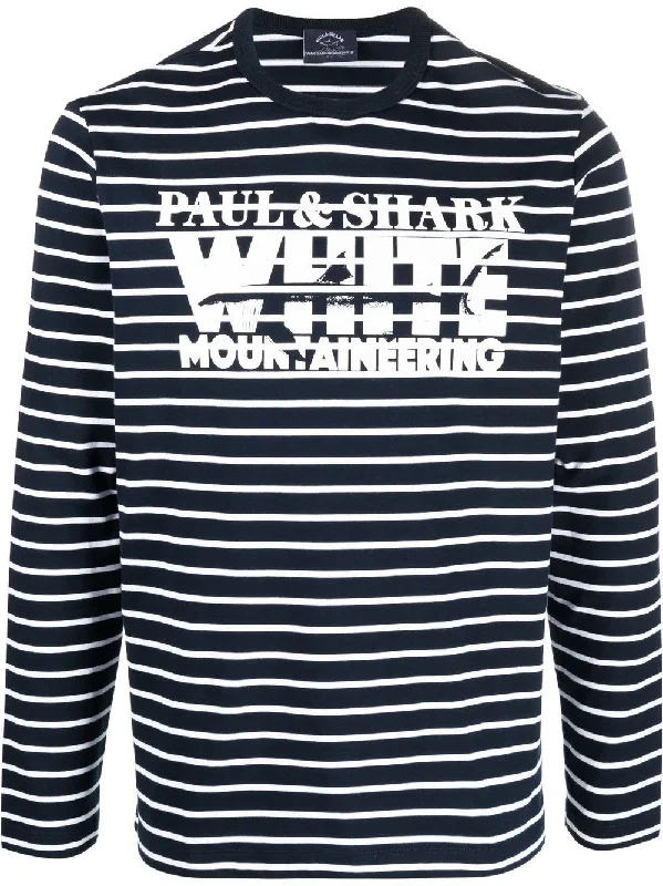 Weekend Discounts to Enjoy Logo-Print Striped T-Shirt