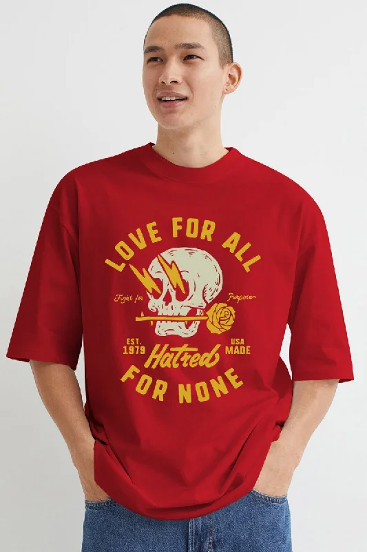 Unbeatable Prices Love for All Red Oversized T-Shirt