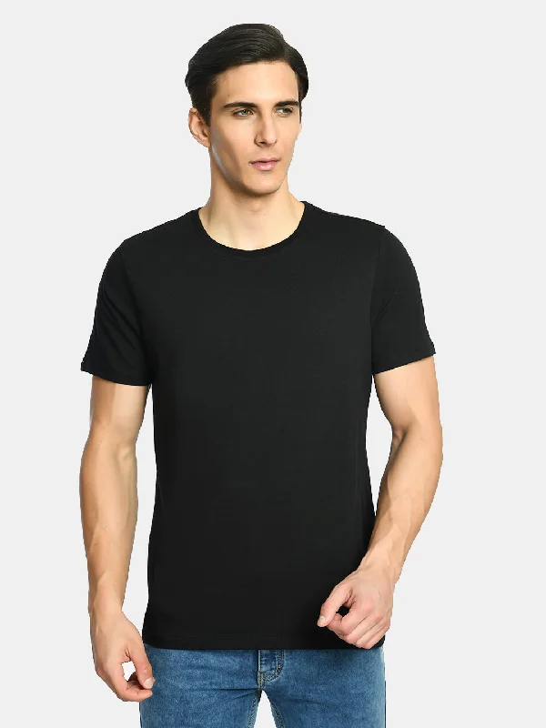 Weekend Specials to Celebrate Men's Midnight Black Round Neck T-Shirt