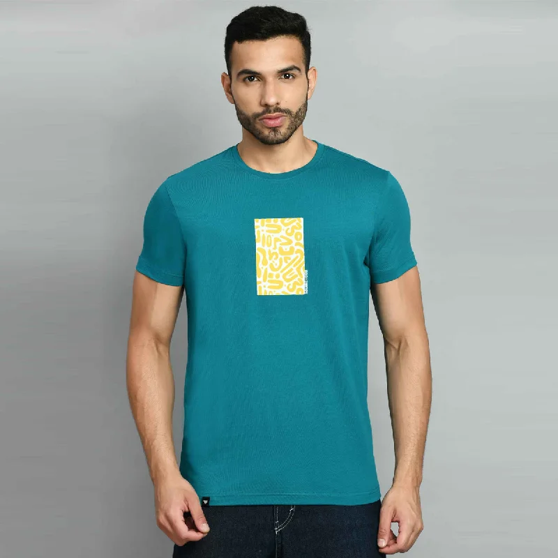 Limited Time Men's Tint Blue Lycra Smart Fit T-Shirt